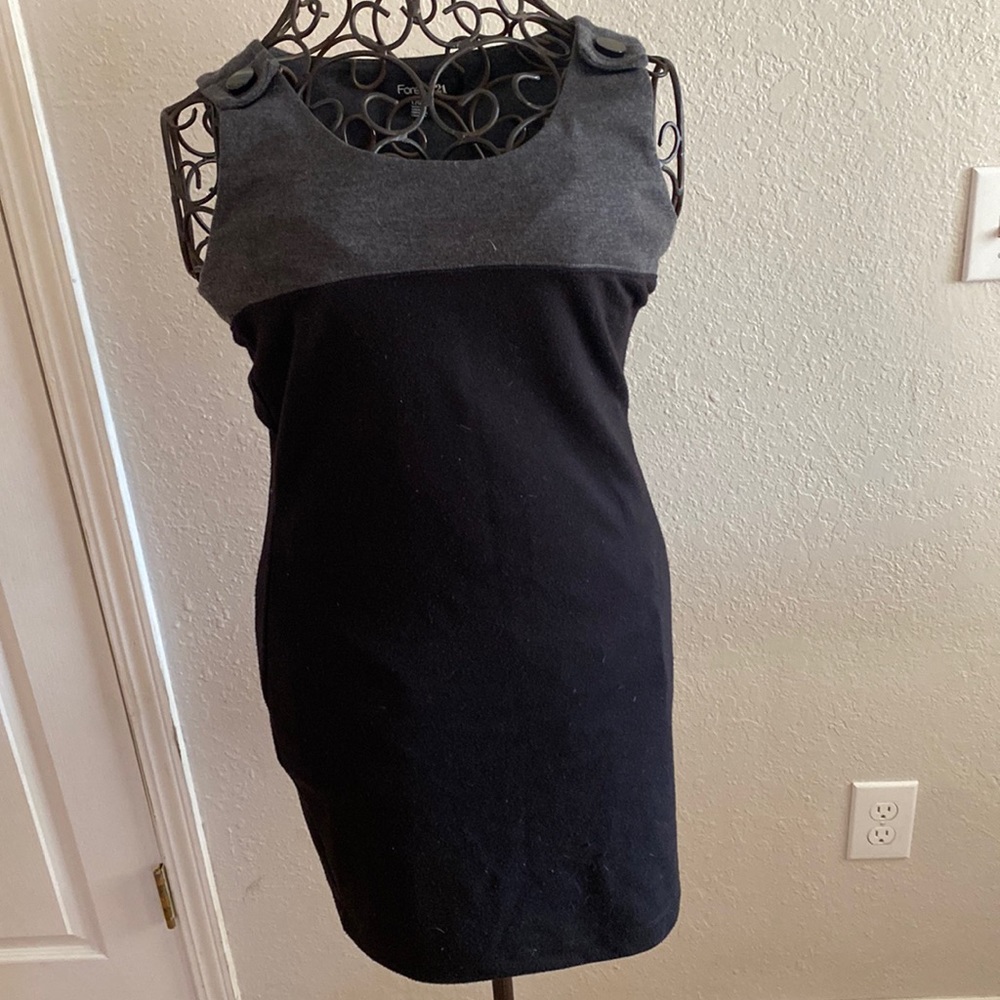 Forever 21 black and gray dress, size large.